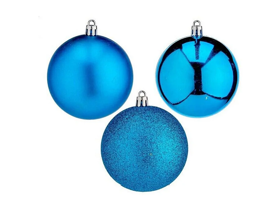 Set di palline di Natale Blu in Plastica 8 x 9 x 8 cm (6 Unità)