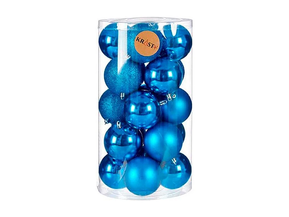 Set di palline di Natale Blu in Plastica 8 x 9 x 8 cm (6 Unità)