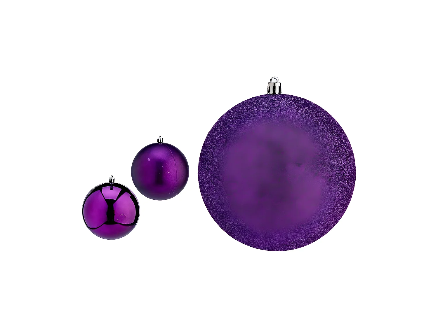 Boules de Noël Ø 12 cm Violet PVC