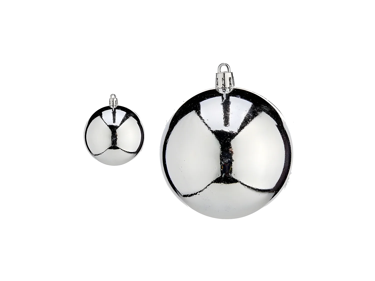 Boules de Noël Ø 8 cm 16 Unités Argenté Plastique 8 x 9 x 8 cm