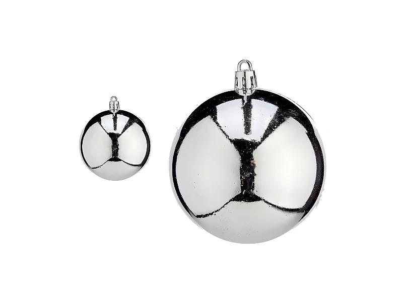Boules de Noël Ø 8 cm 16 Unités Argenté Plastique 8 x 9 x 8 cm