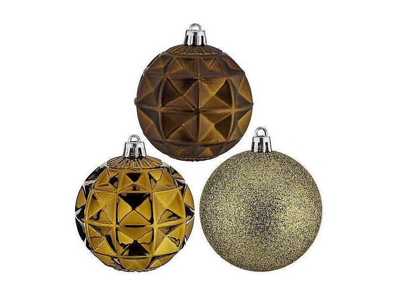 Lot de boules de Noël Ø 7 cm Vert PVC (12 Unités)