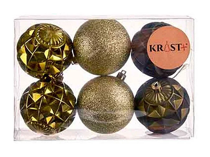 Lot de boules de Noël Ø 7 cm Vert PVC (12 Unités)