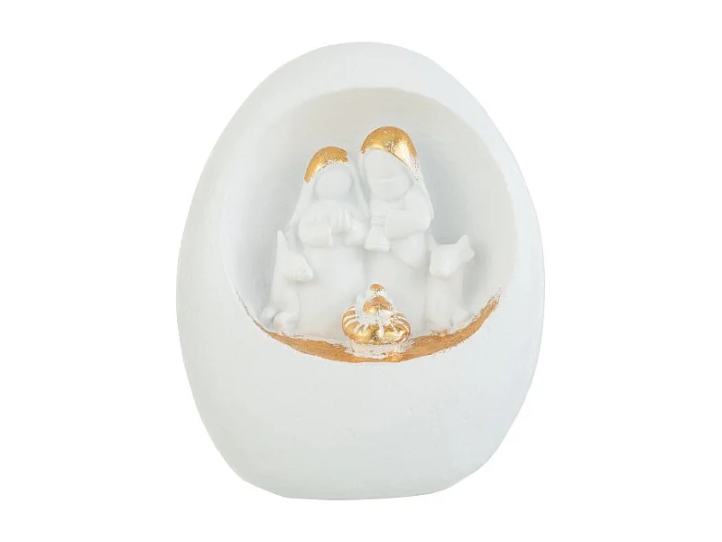 Belén de piedra de resina multicolor de 16x11.5x19 cm