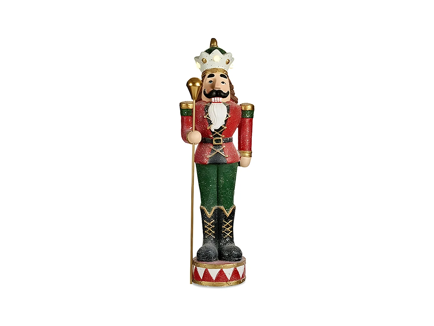 Figurine Décorative Casse-Noisette Rouge Lumière LED Polyrésine 20 x 86 x 28 cm