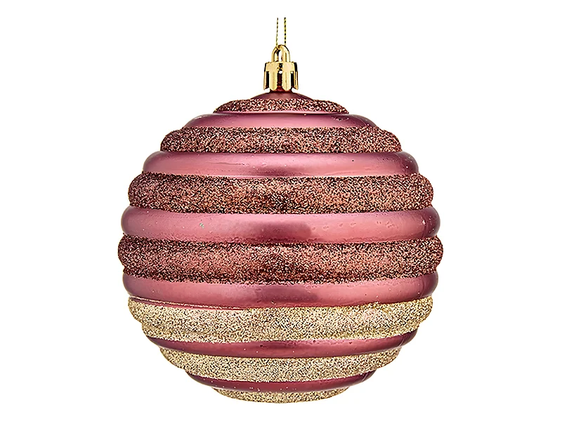 Boules de Noël Ø 10 cm Rose Plastique 10 x 11 x 10 cm