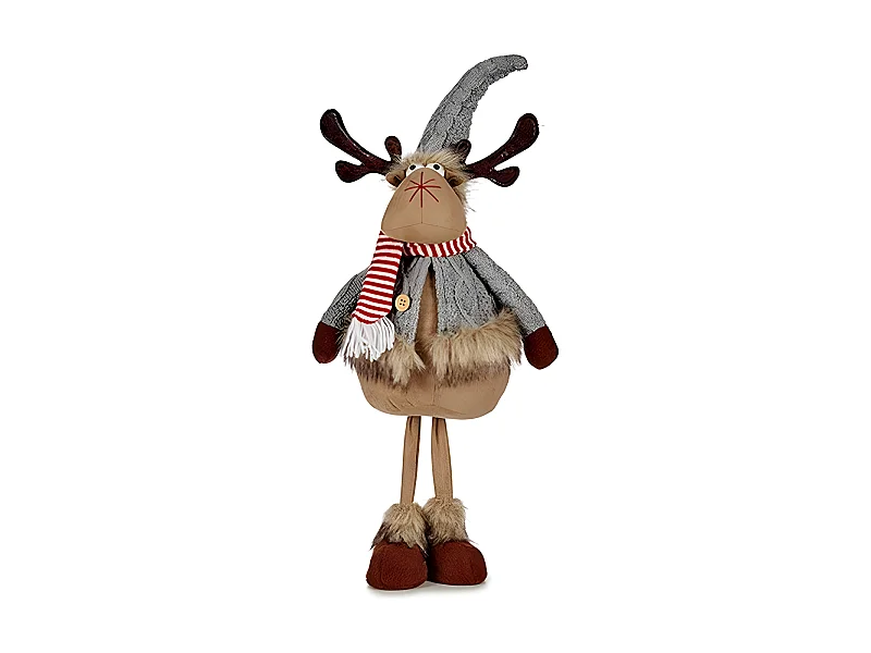 Renne de Noël Gris Marron Polyester (24 x 63 x 27 cm)