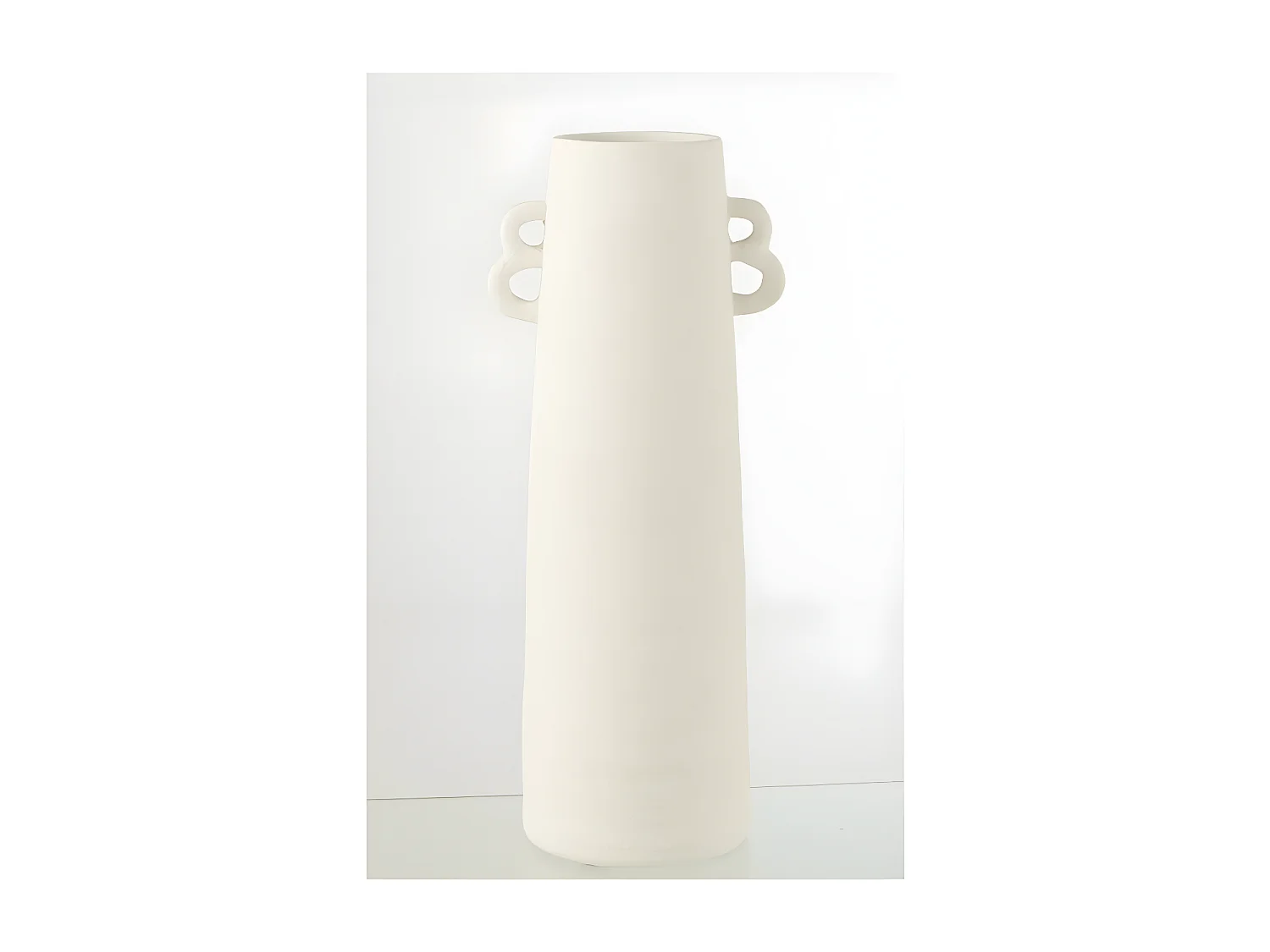 Jarrón de cerámica blanco 22x18x55 cm