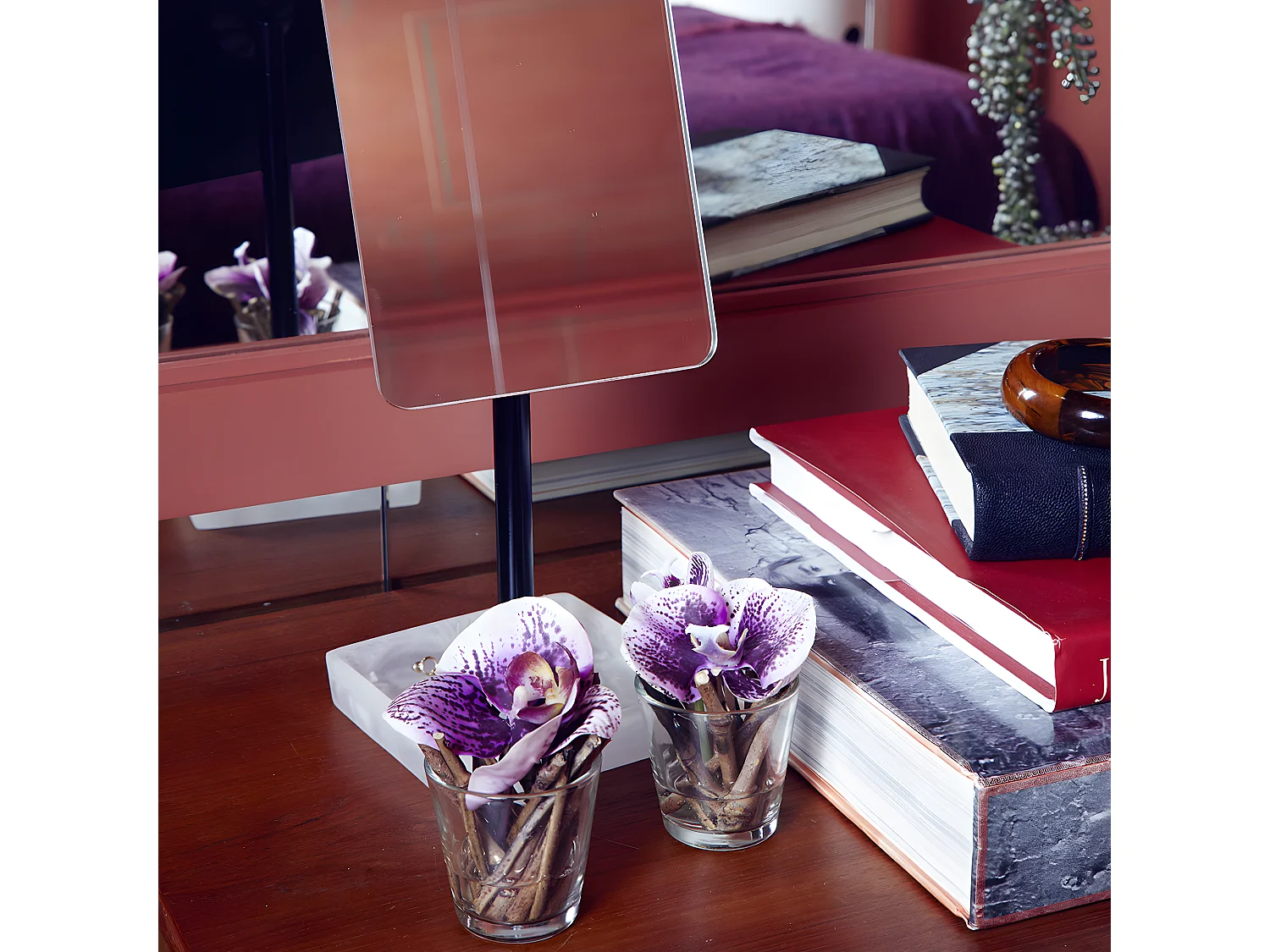 Orchidées Artificielles en Illusion d'Eau Sissi - Blanc