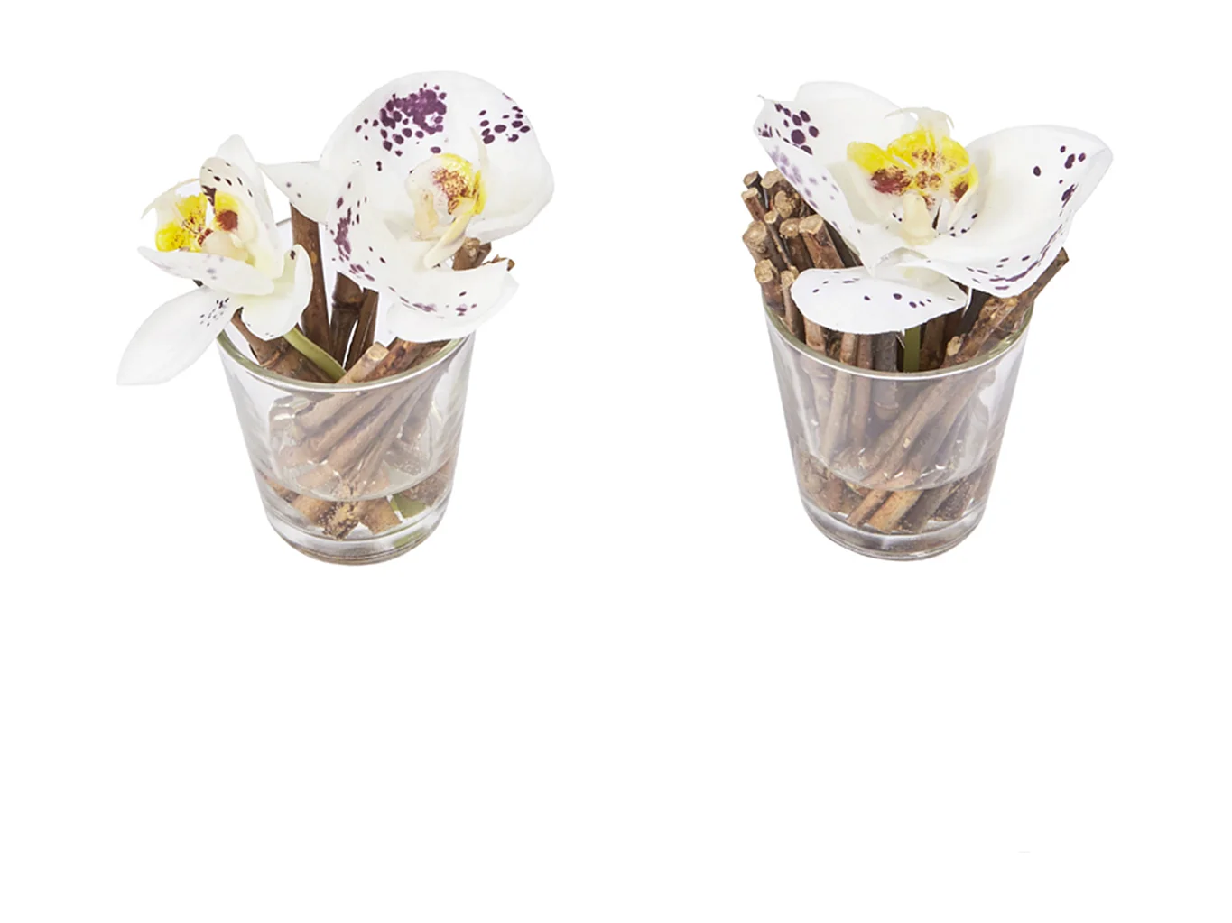 Orchidées Artificielles en Illusion d'Eau Sissi - Violet