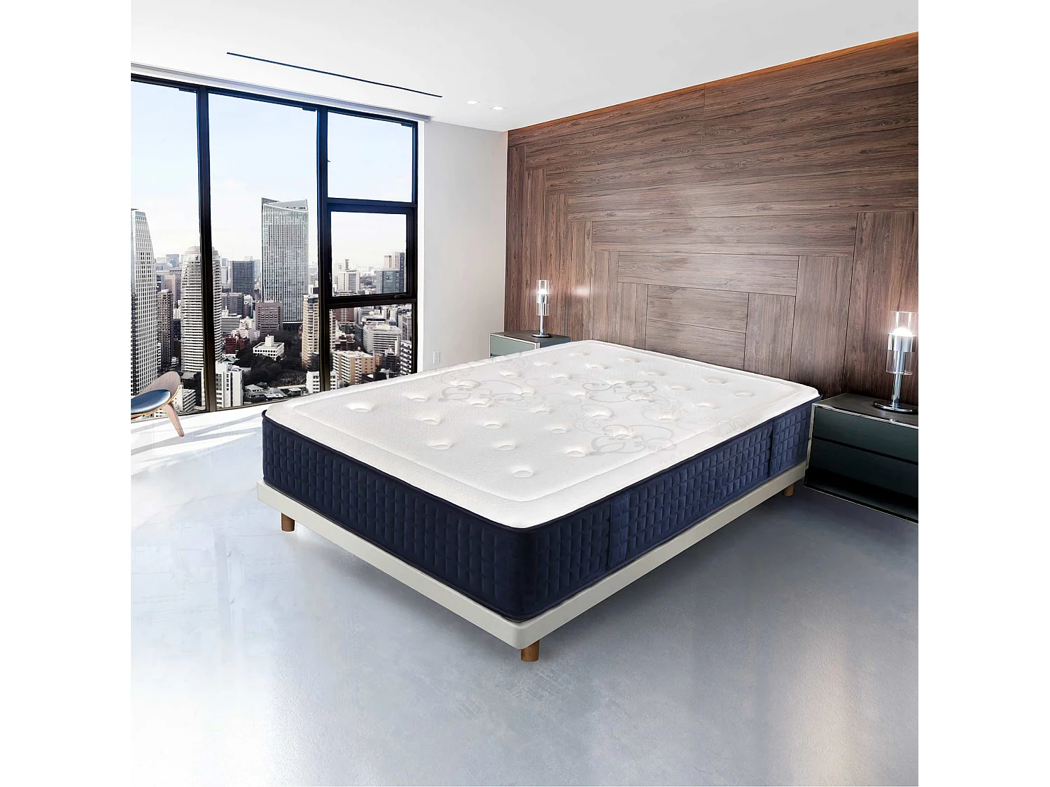 Colchón Viscoelástico Muelles Ensacados Zafiro de SonnoMattress 200x200x30