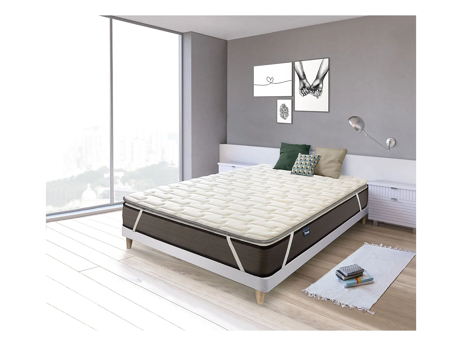 Topper/Sobrecolchón Vissoft 90x200x3 Bamboo Basic de SonnoMattress