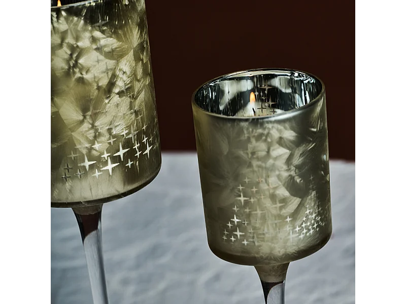 Photophore Starry à pied Petit Format - Gris