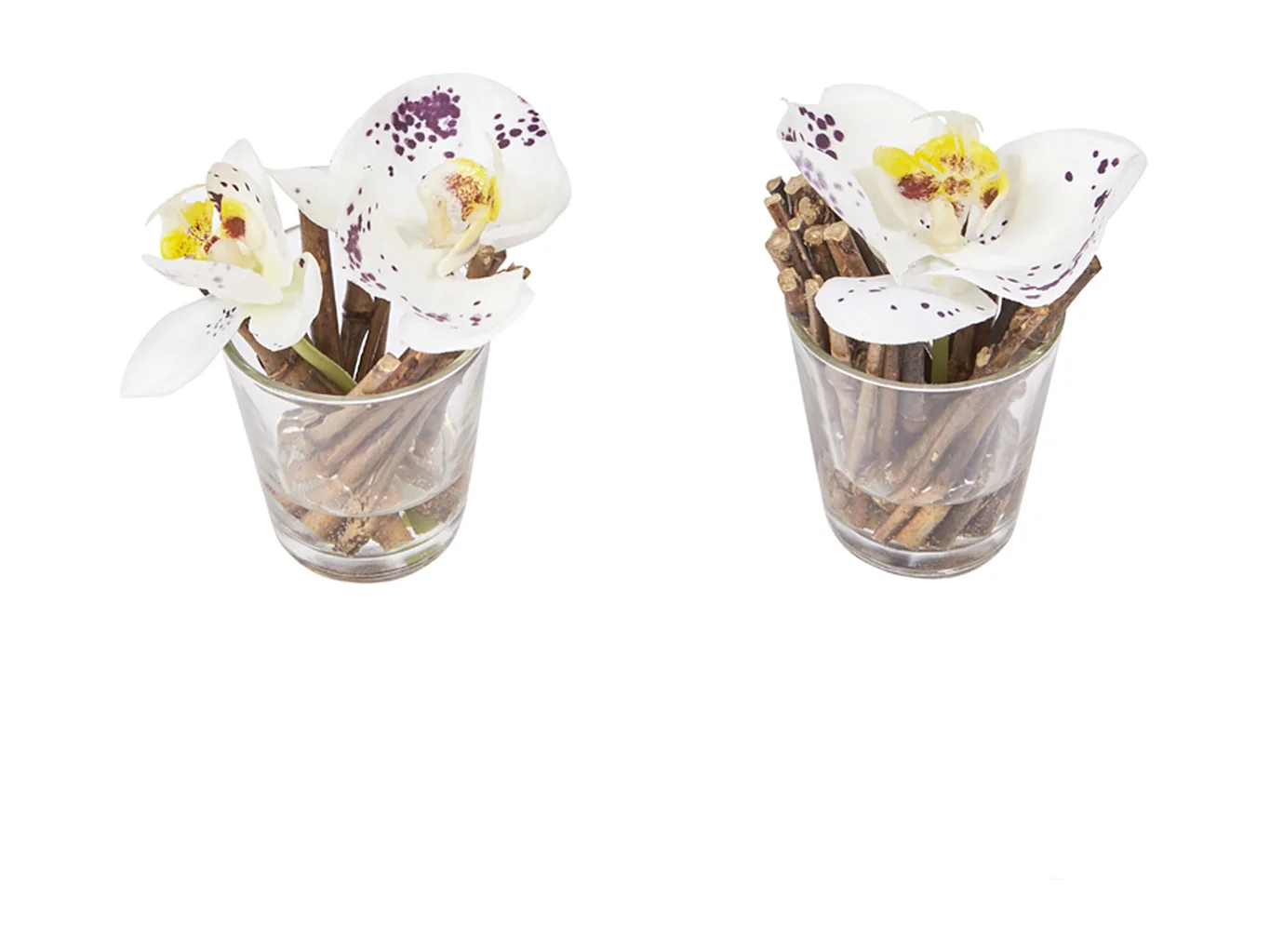 Orchidées Artificielles en Illusion d'Eau Sissi - Fuchsia