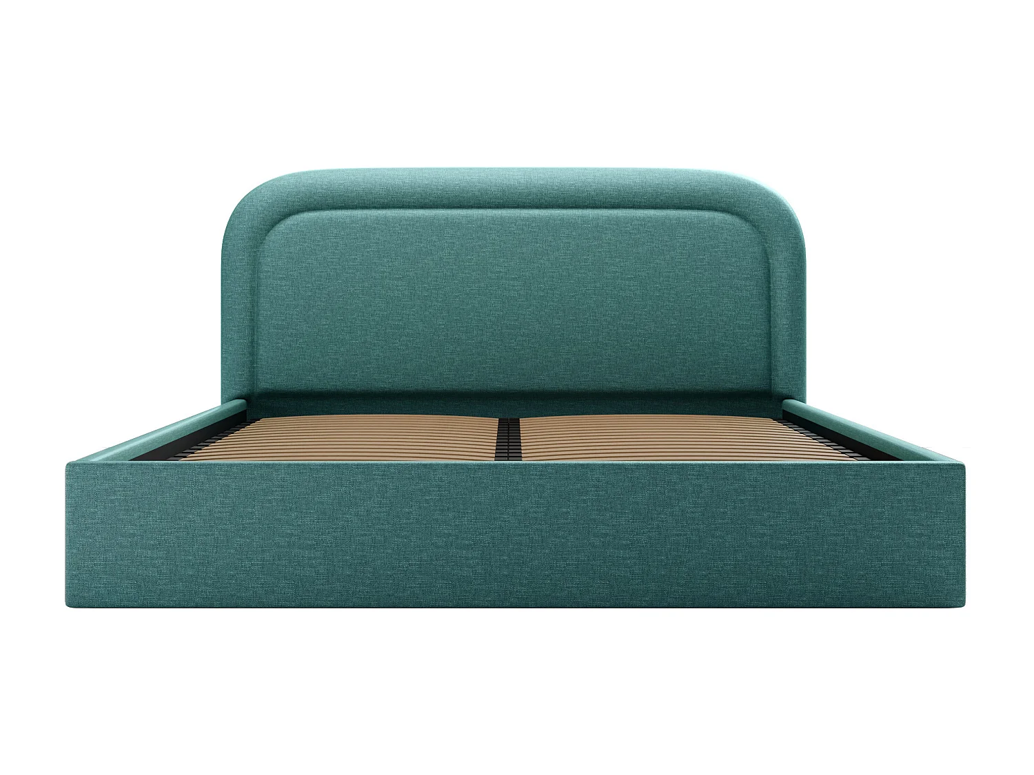 Cama com espaço de arrumação 180x200 cm tecido matizado azul-esverdeado - FIREZA