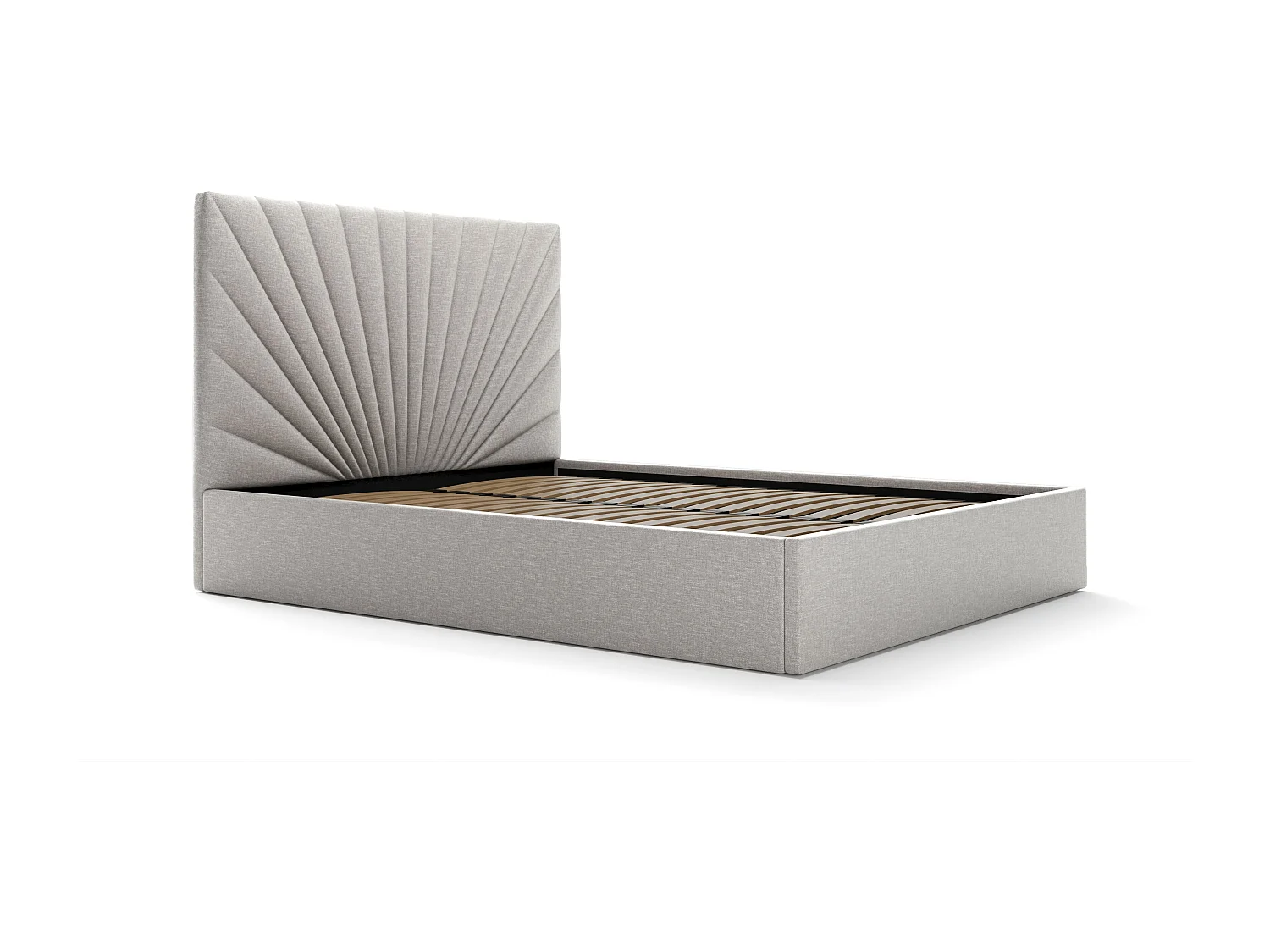 Canapé abatible 140 x 190 cm - Tela - Gris claro - RILIODA de Pascal Morabito