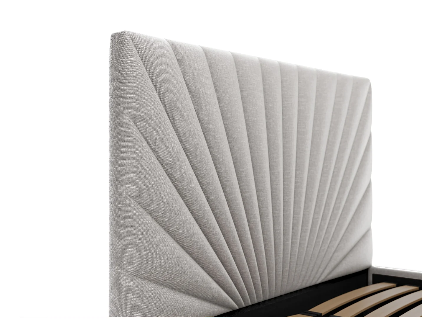 Canapé abatible 160 x 200 cm - Tela - Gris claro - RILIODA de Pascal Morabito