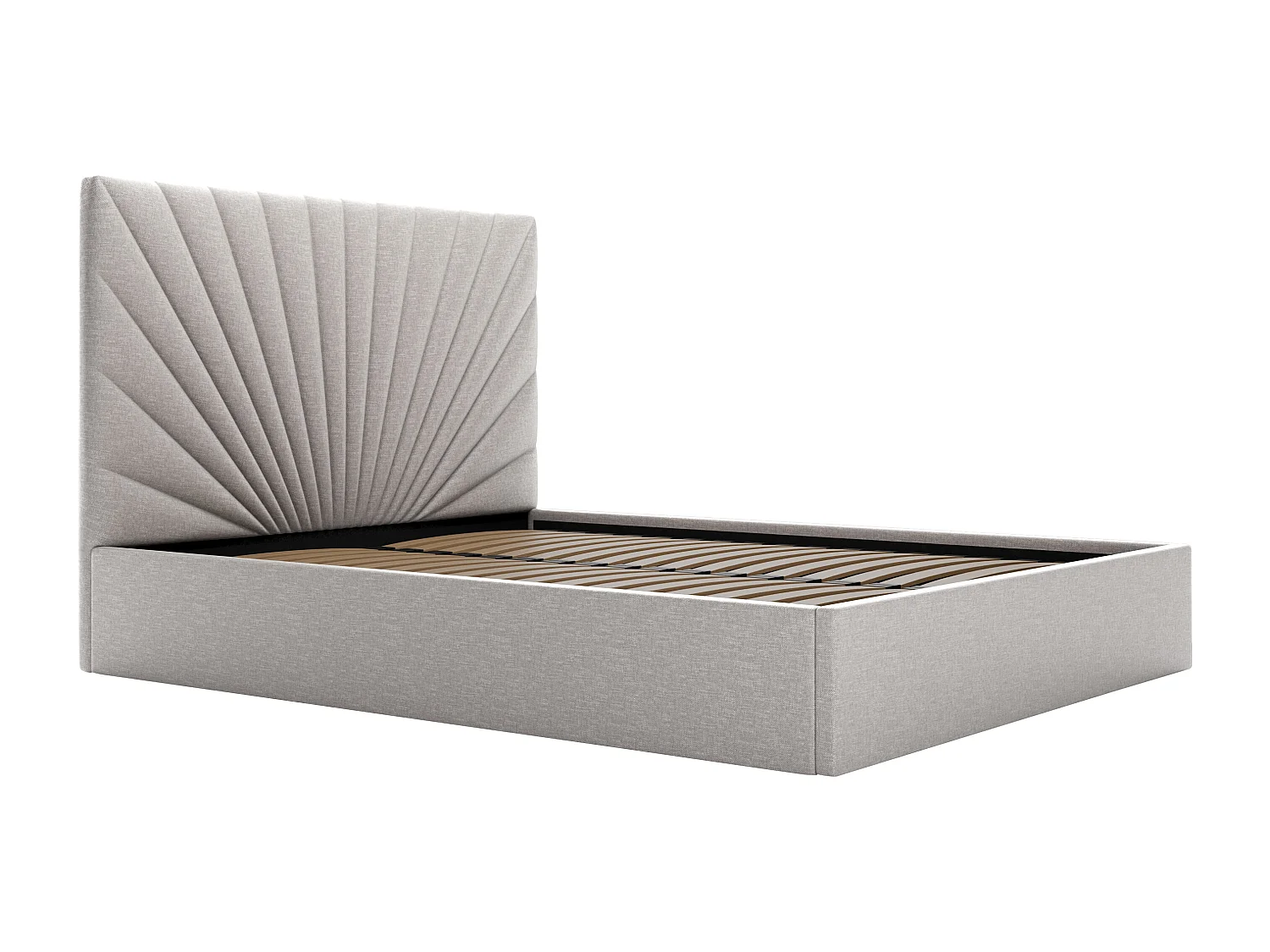 Lit coffre 180 x 200 cm - Tissu - Gris clair - RILIODA de Pascal Morabito