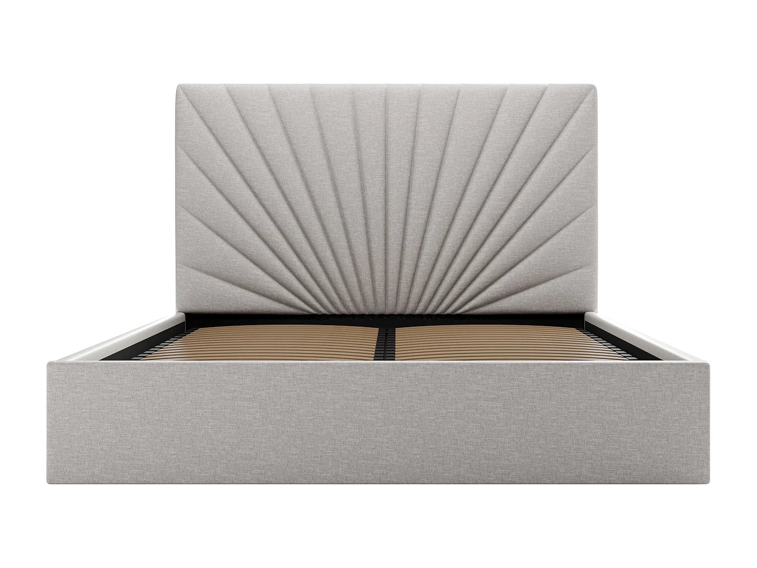 Lit coffre 180 x 200 cm - Tissu - Gris clair - RILIODA de Pascal Morabito