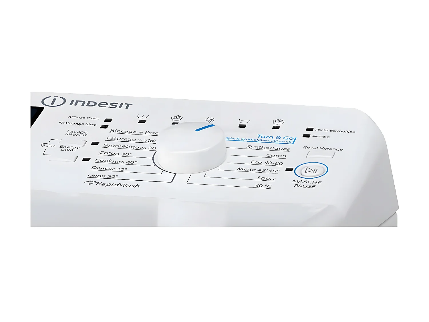 Indesit Lave-linge top 7kg 1200 tours/min - BTWB72200FR/N