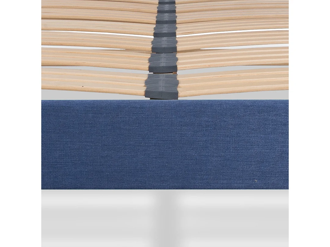 BELLECOUR LITERIE | Sommier à lattes en bois LUMIERE 90x200 cm | Coloris Bleu marine | Livré en kit