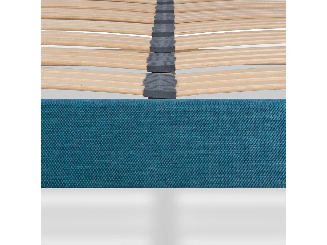 BELLECOUR LITERIE | Sommier à lattes en bois LUMIERE 90x190 cm | Coloris Turquoise | Livré en kit