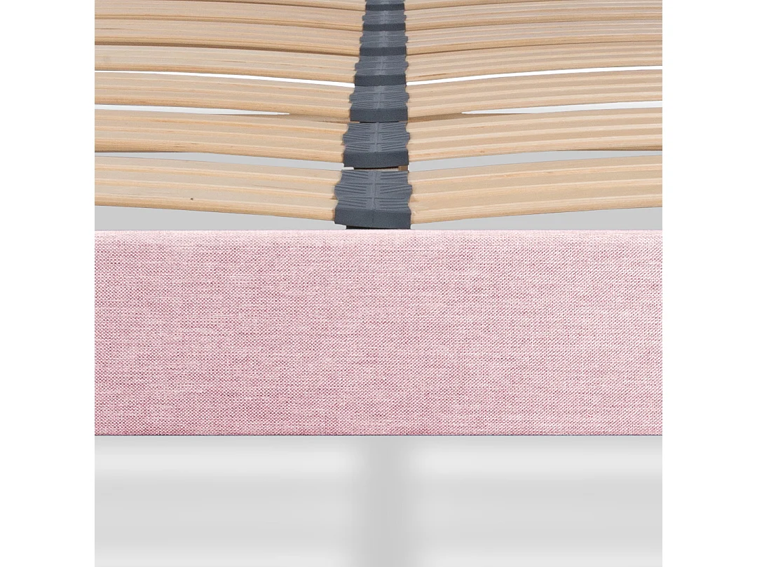 BELLECOUR LITERIE | Sommier à lattes en bois LUMIERE 90x190 cm | Coloris Rose | Livré en kit