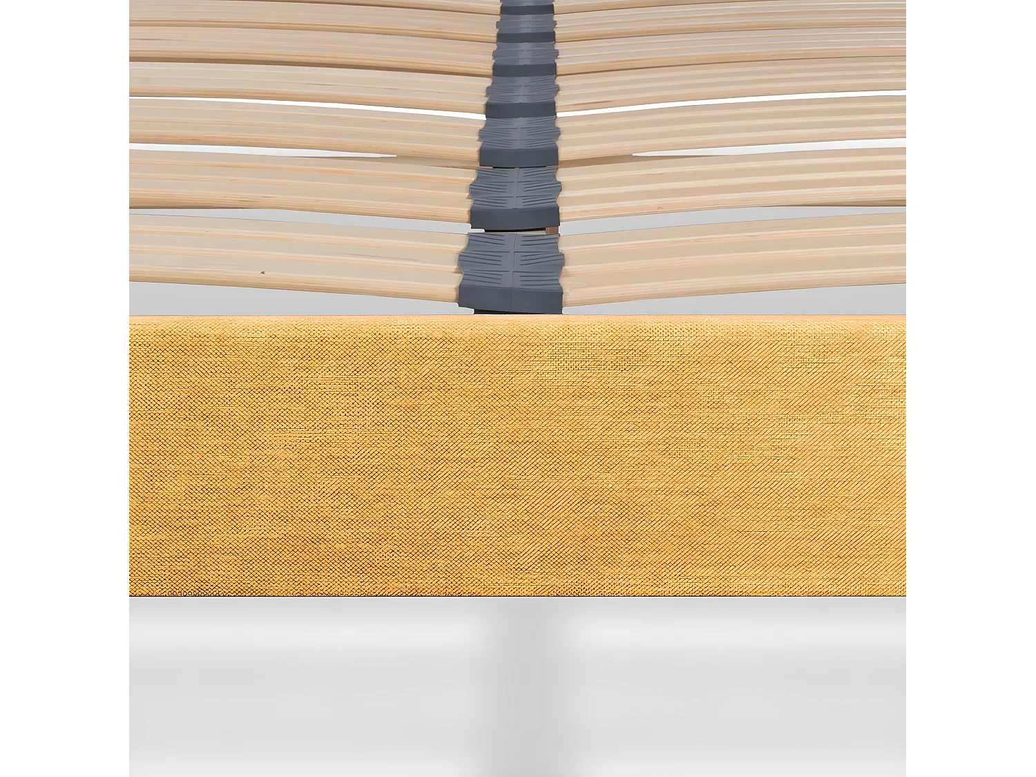 BELLECOUR LITERIE | Sommier à lattes en bois LUMIERE 140x200 cm | Coloris Jaune | Livré en kit
