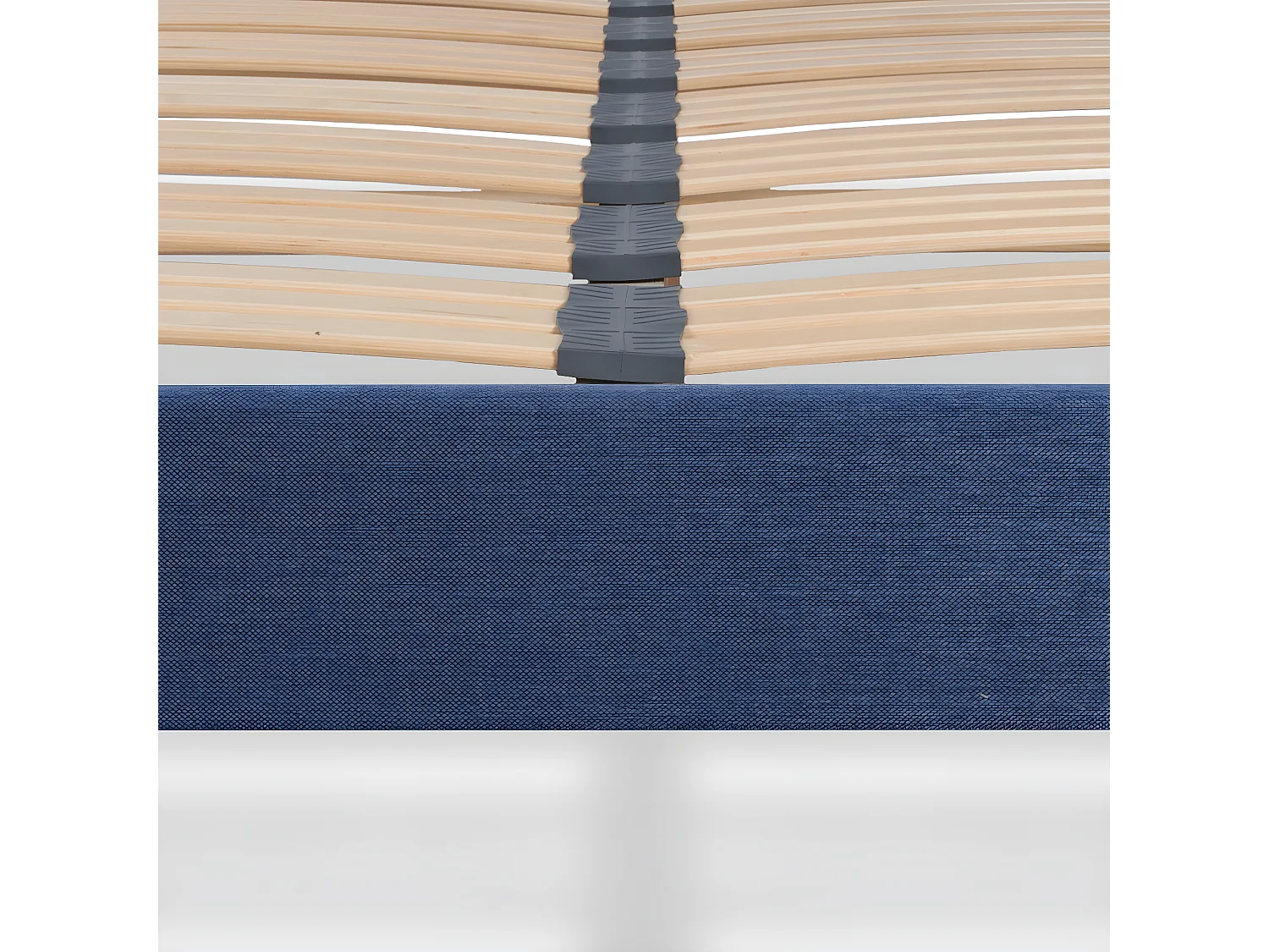 BELLECOUR LITERIE | Sommier à lattes en bois LUMIERE 180x200 cm | Coloris Bleu marine | Livré en kit