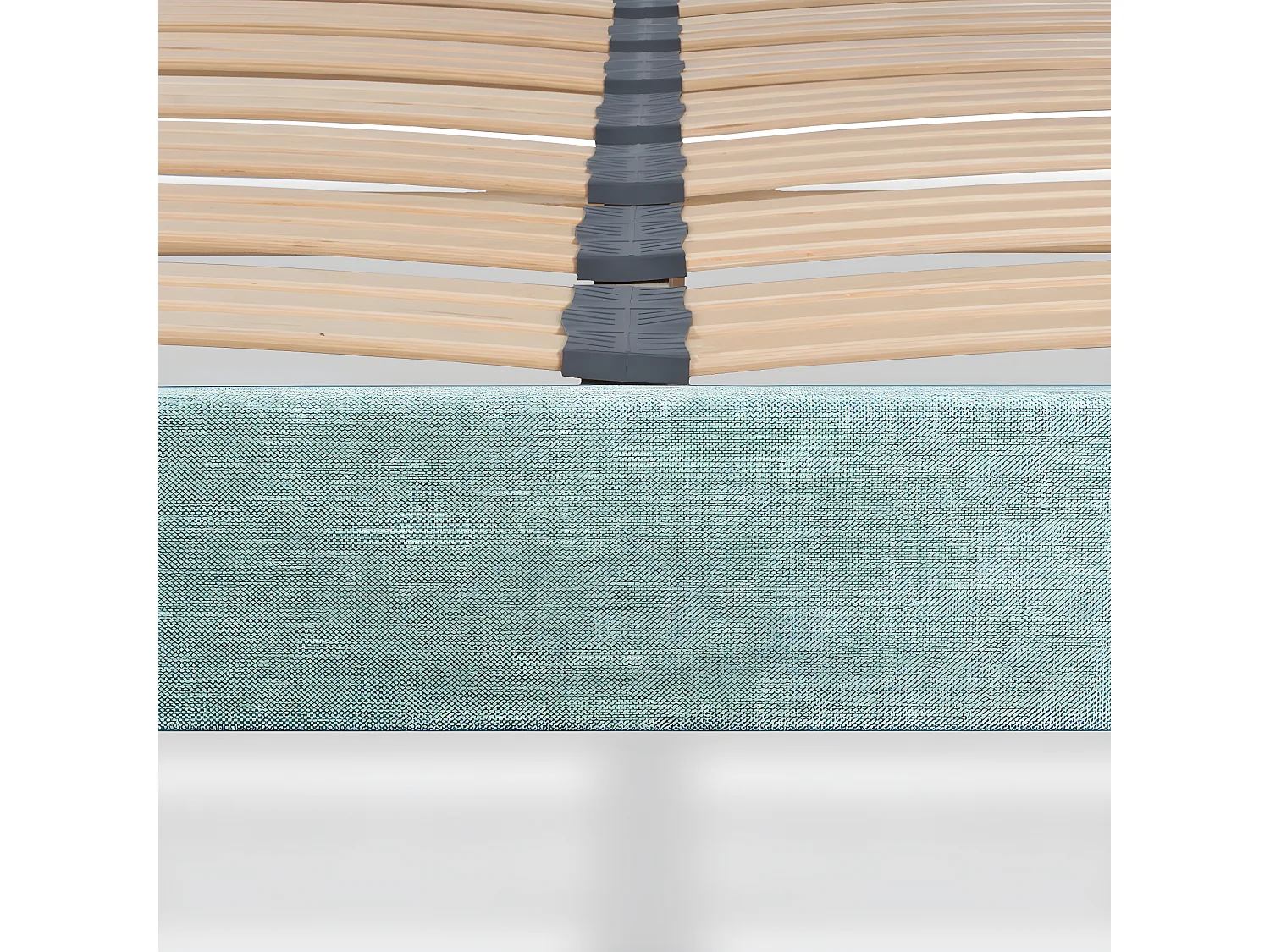 BELLECOUR LITERIE | Sommier à lattes en bois LUMIERE 140x190 cm | Coloris Vert pastel | Livré en kit