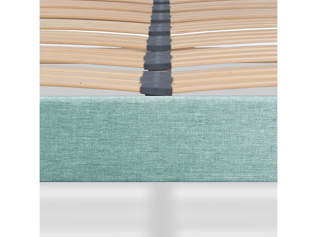 BELLECOUR LITERIE | Sommier à lattes en bois LUMIERE 90x190 cm | Coloris Vert pastel | Livré en kit