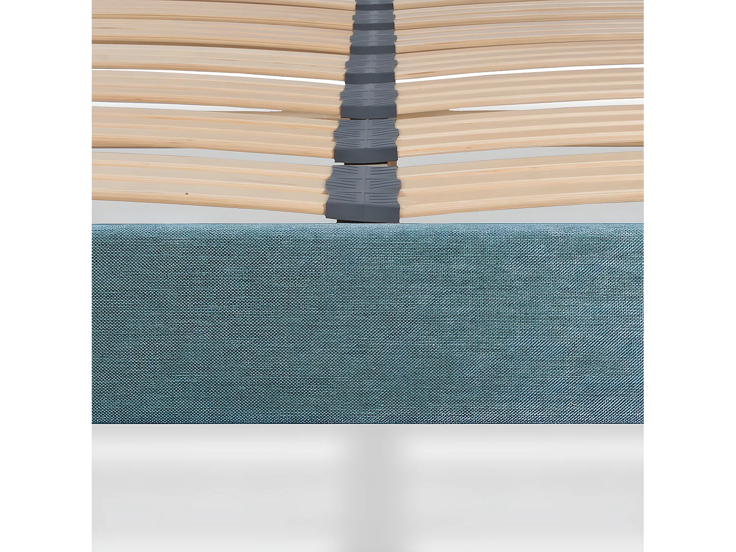 BELLECOUR LITERIE | Sommier à lattes en bois LUMIERE 140x190 cm | Coloris Vert d'eau | Livré en kit