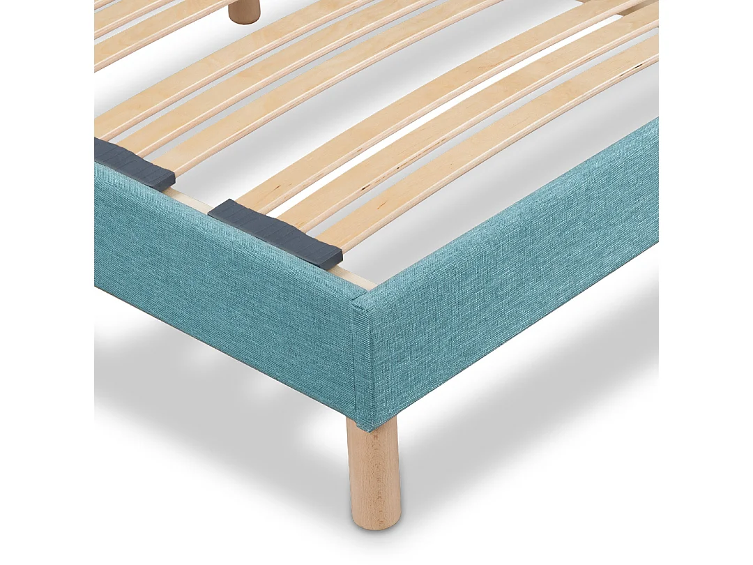 BELLECOUR LITERIE | Sommier à lattes en bois LUMIERE 90x190 cm | Coloris Vert d'eau | Livré en kit