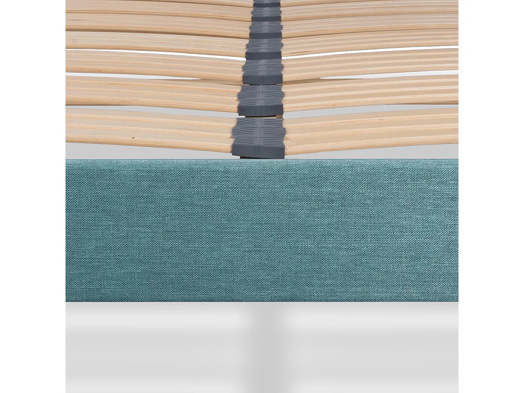 BELLECOUR LITERIE | Sommier à lattes en bois LUMIERE 90x190 cm | Coloris Vert d'eau | Livré en kit