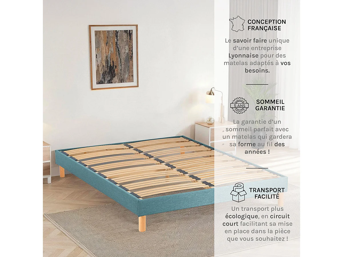 Sommier à lattes Tissu LUMIÈRE