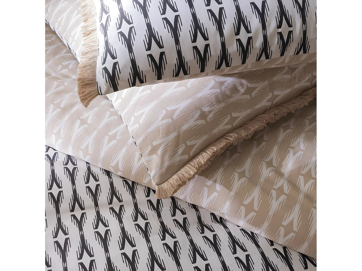 Parure de lit 2 personnes ethnique réversible 260x240cm