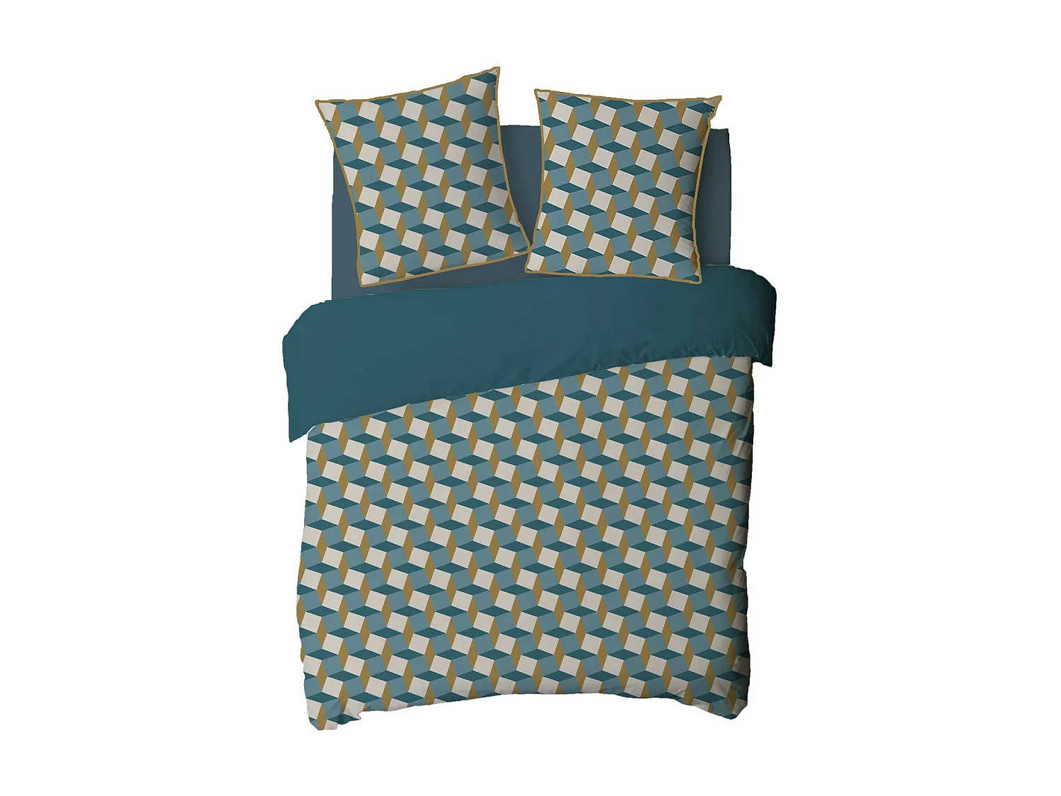 Parure de lit 2 personnes géométrique losanges 240x220cm