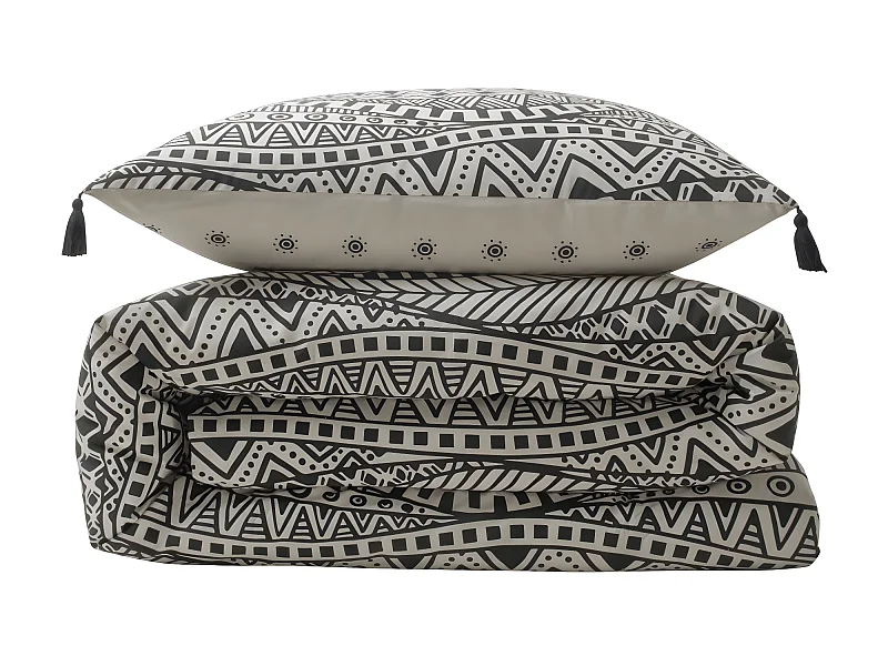 Parure de lit 2 personnes ethnique réversible 240x220cm