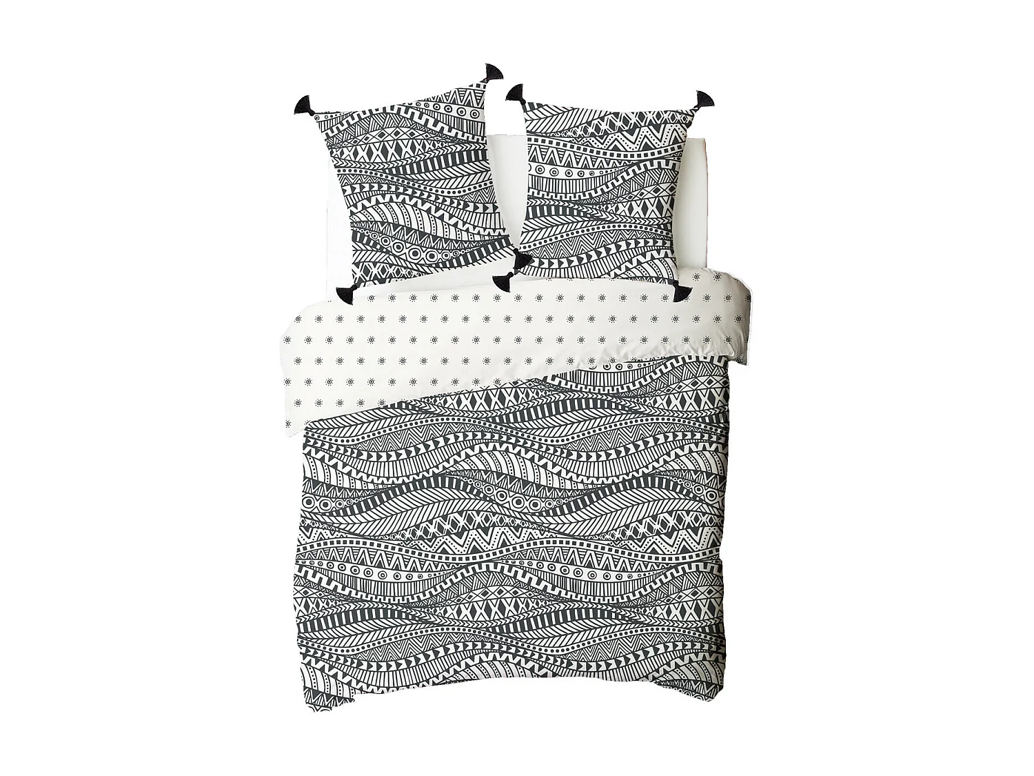 Parure de lit 2 personnes ethnique réversible 240x220cm