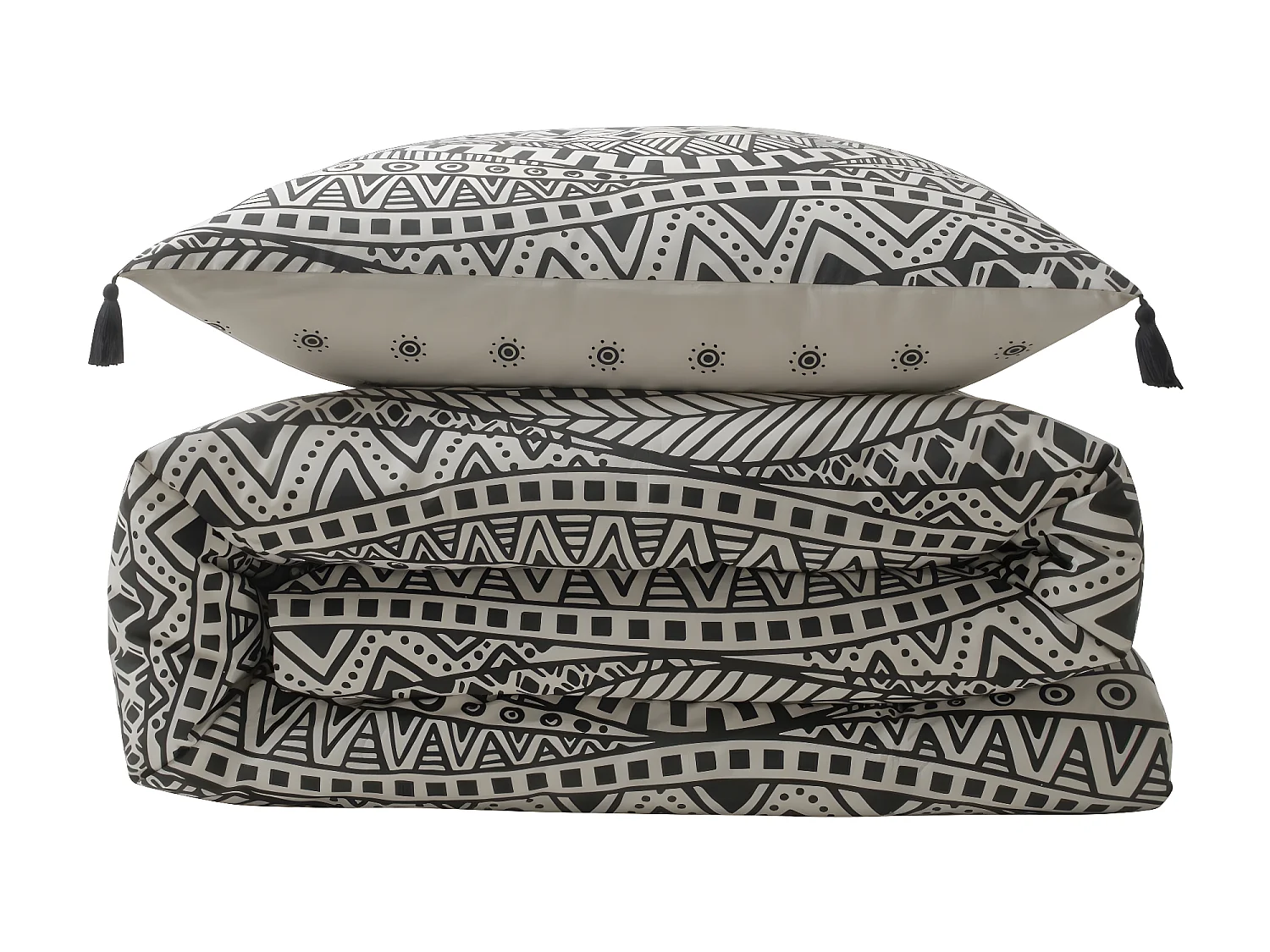 Parure de lit 2 personnes ethnique réversible 240x220cm