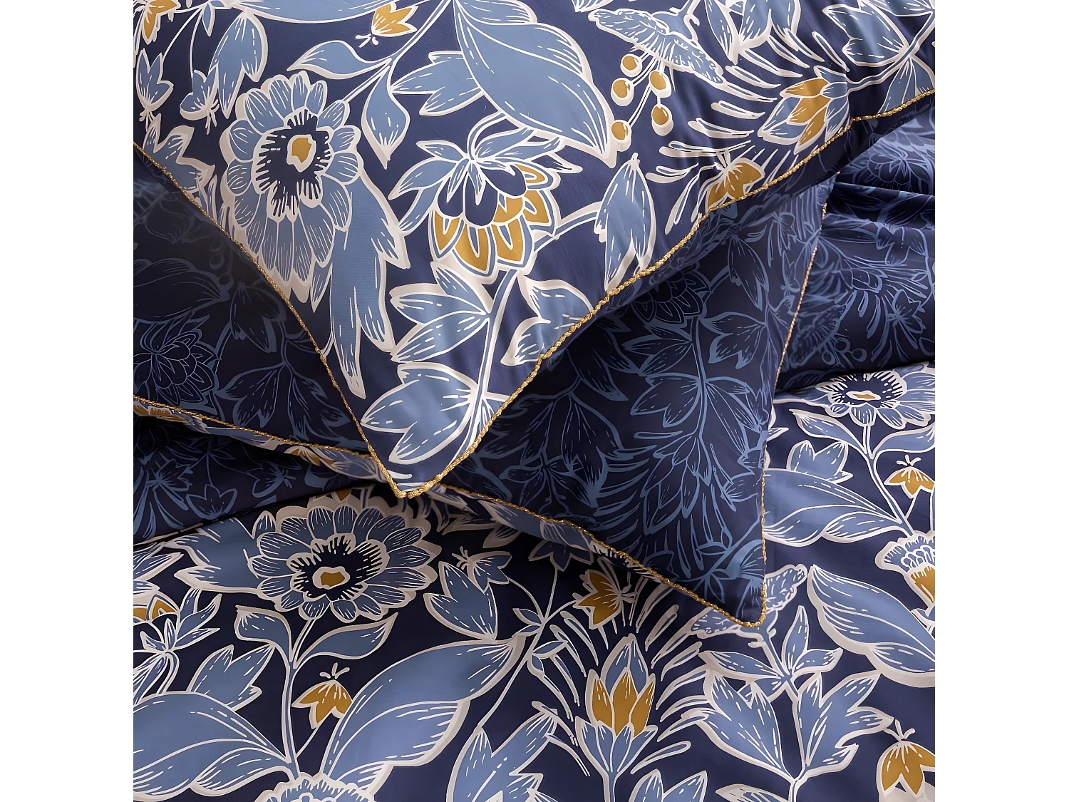 Parure de lit 2 personnes floral charme réversible 240x220cm