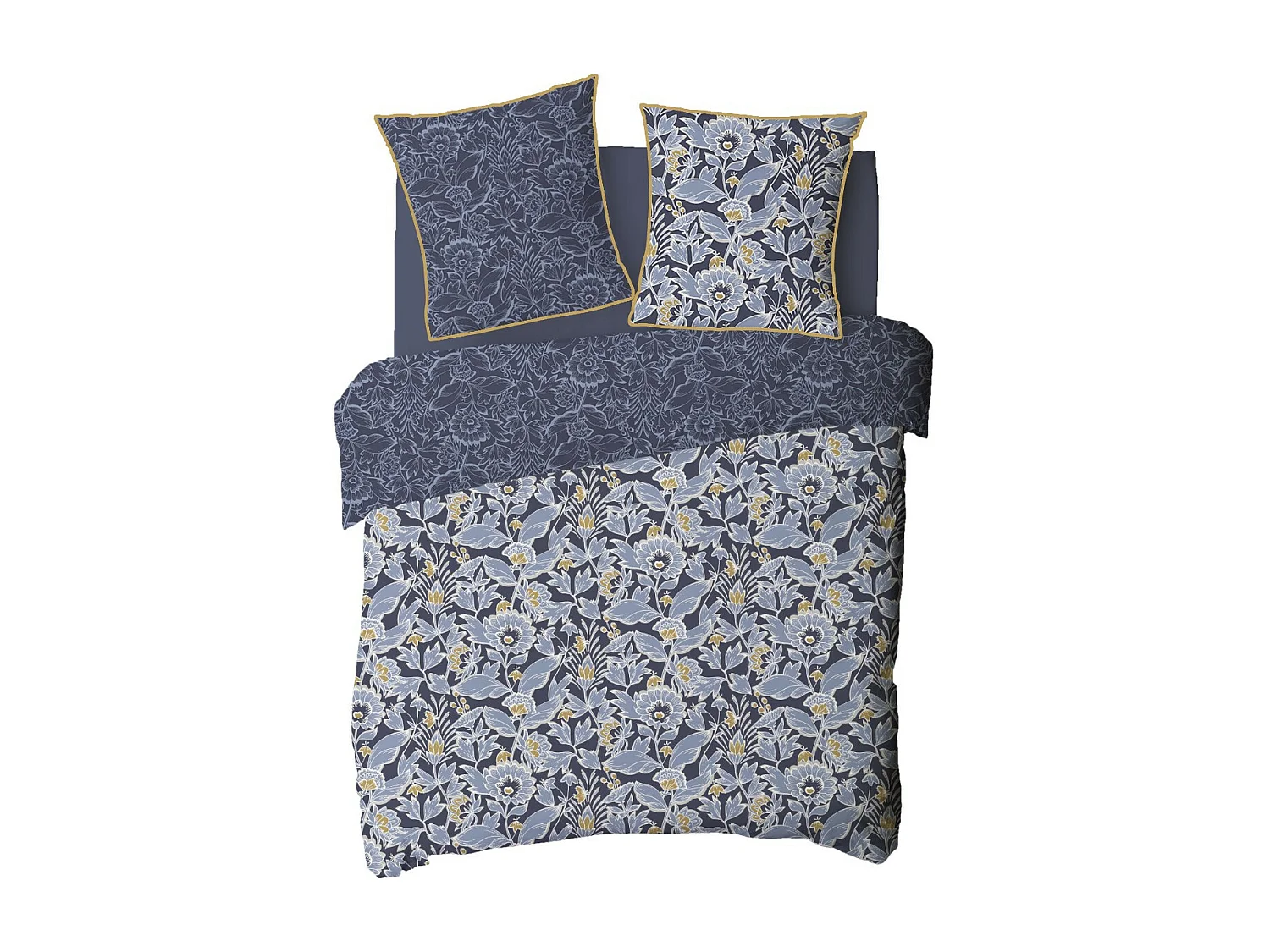 Parure de lit 2 personnes floral charme réversible 240x220cm