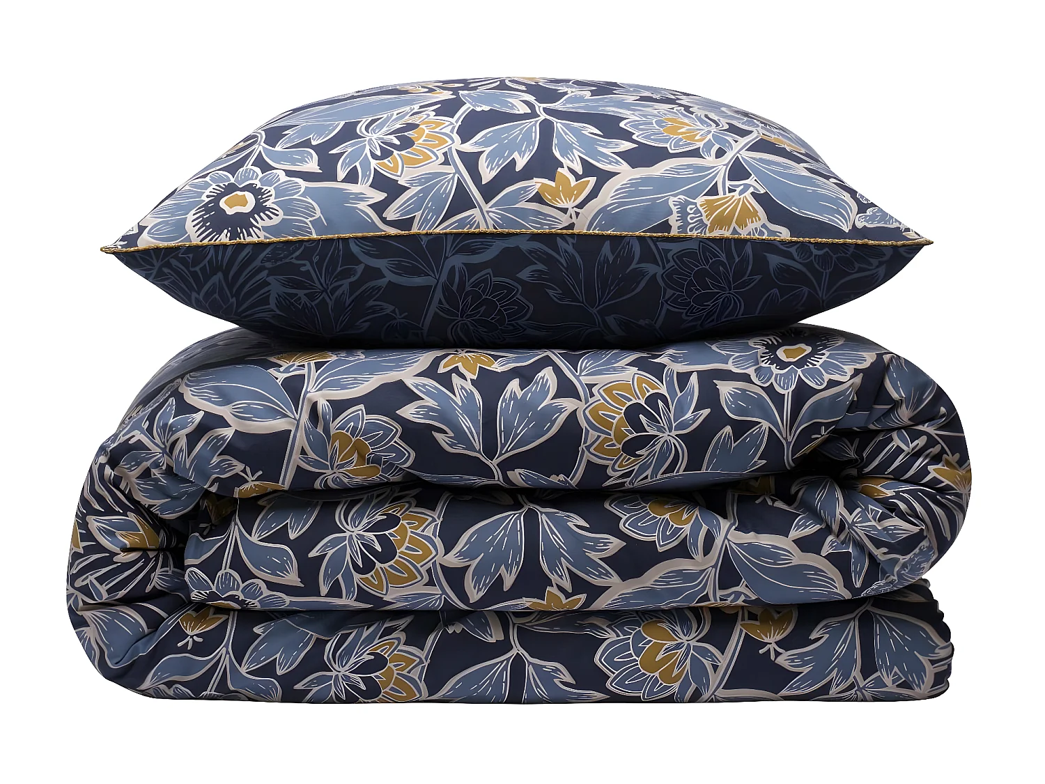 Parure de lit 2 personnes floral charme réversible 260x240cm