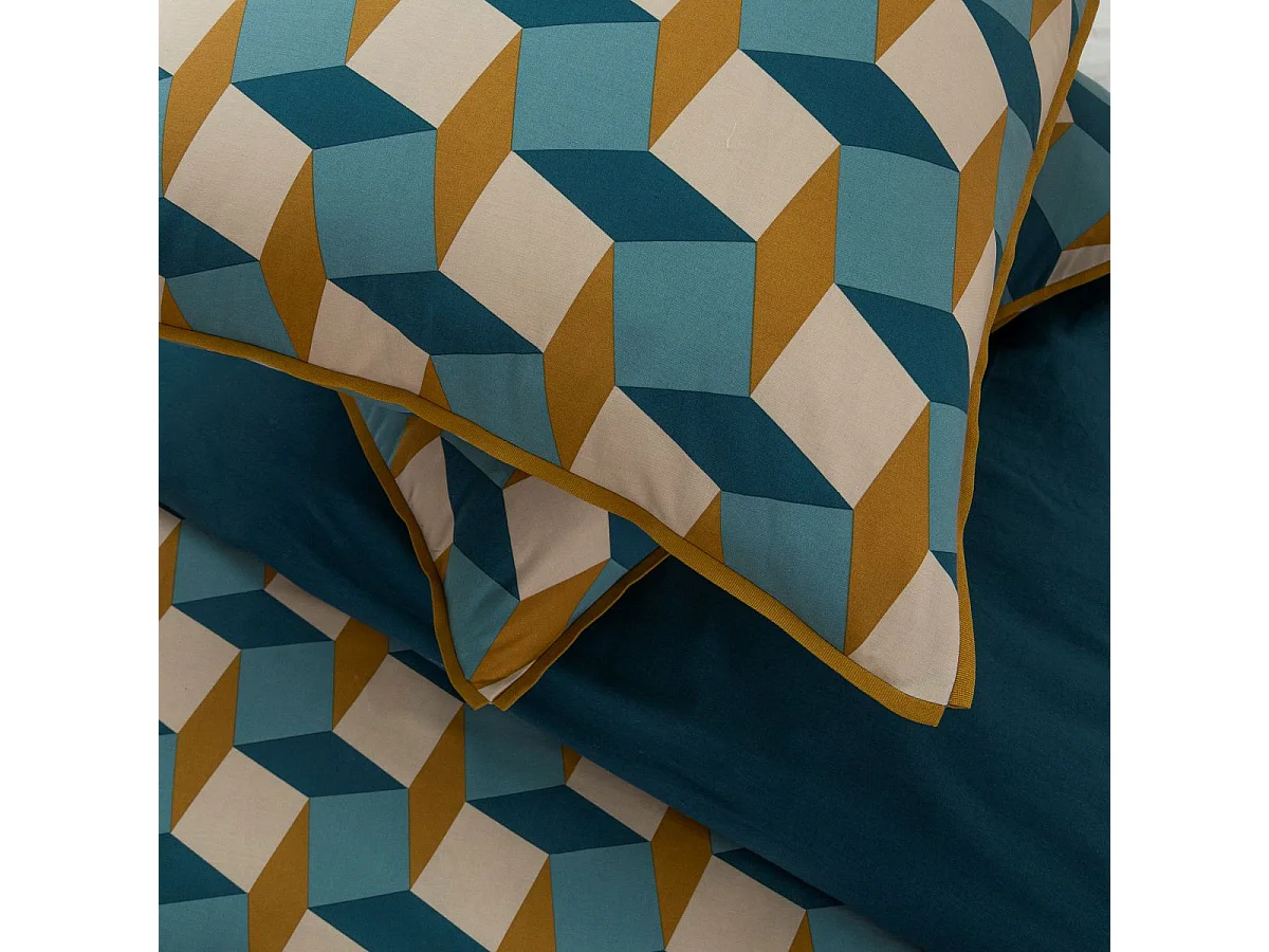 Parure de lit 2 personnes géométrique losanges 260x240cm
