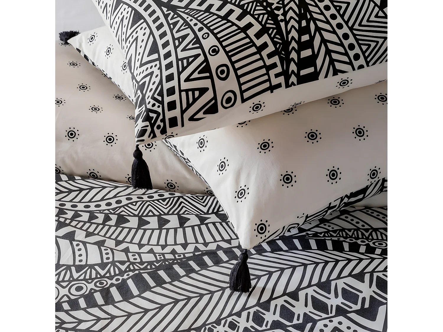 Parure de lit 2 personnes ethnique réversible 260x240cm