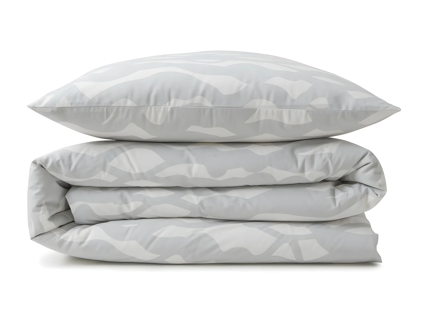 Parure de lit 2 personnes nuage réversible en coton 240x220cm