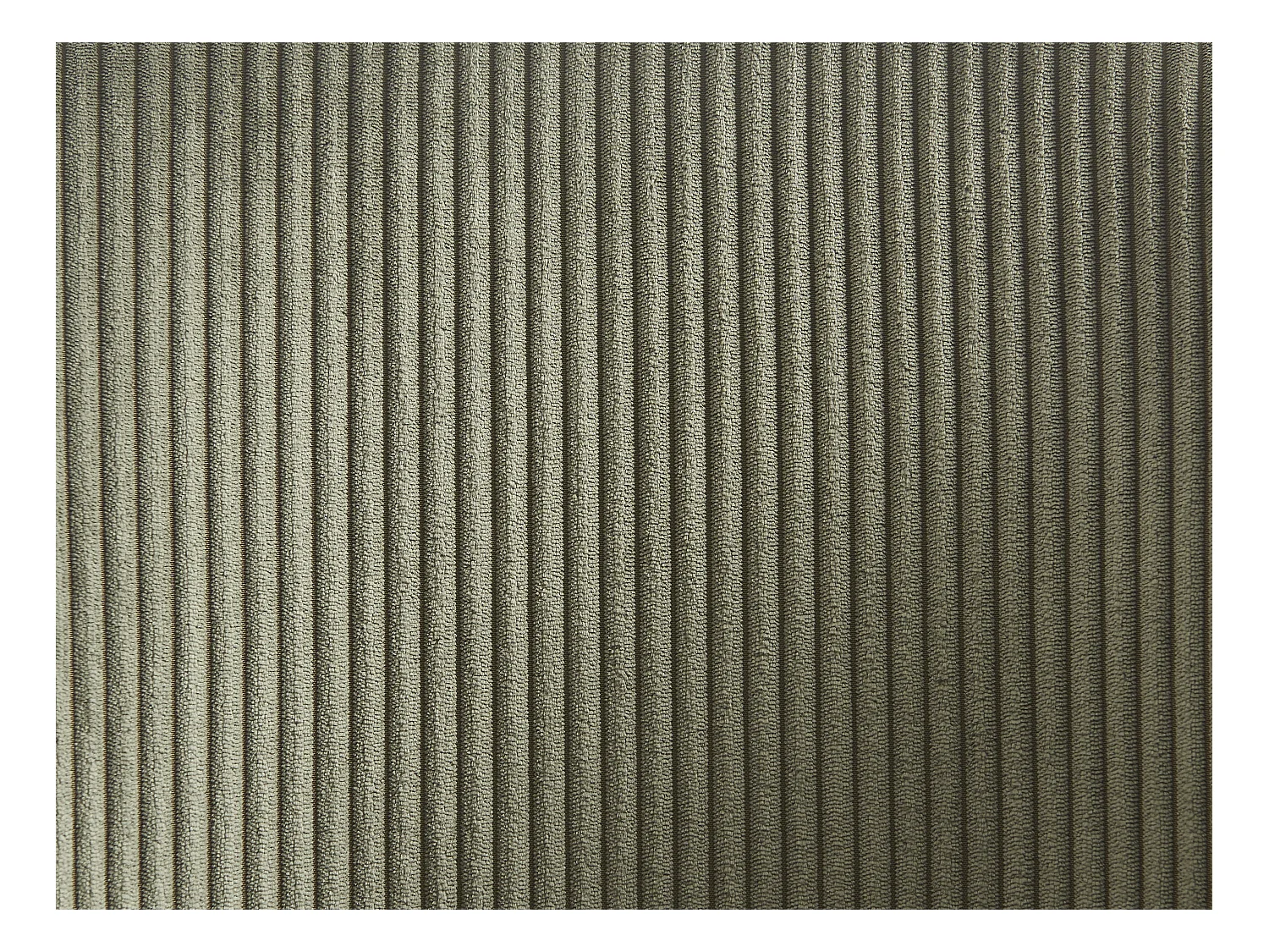 Set van 2 stoelen met armleuningen van ribfluweel en zwart metaal - Kaki - MARENZIA