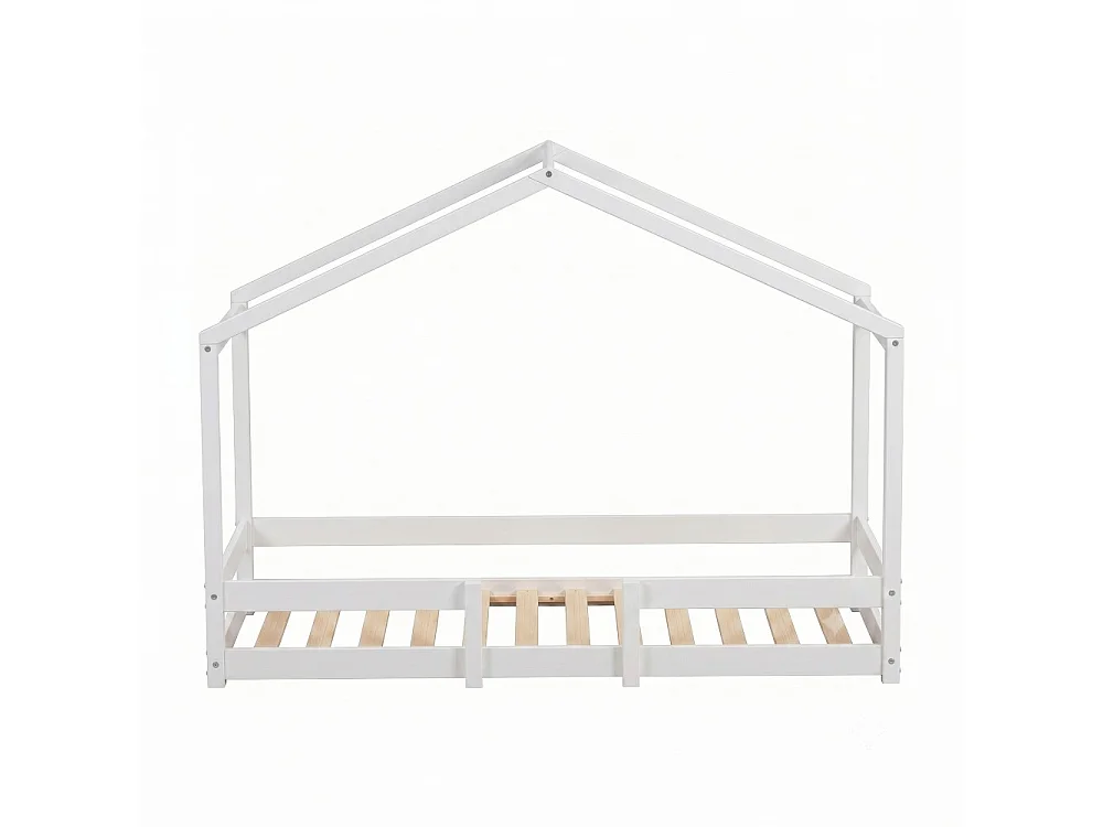 Lit cabane INDIANA 90x190 + sommier / blanc