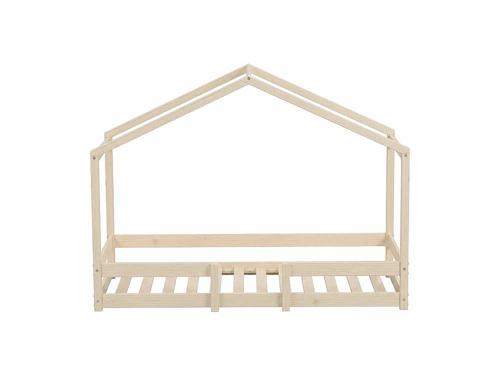 Lit cabane INDIANA 90x190 + sommier / Bois clair