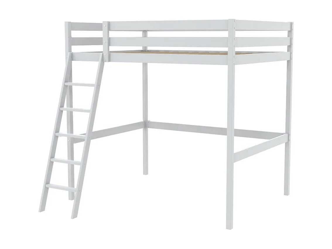 Lit mezzanine STUDIO 90x190 + 1 sommier / Blanc